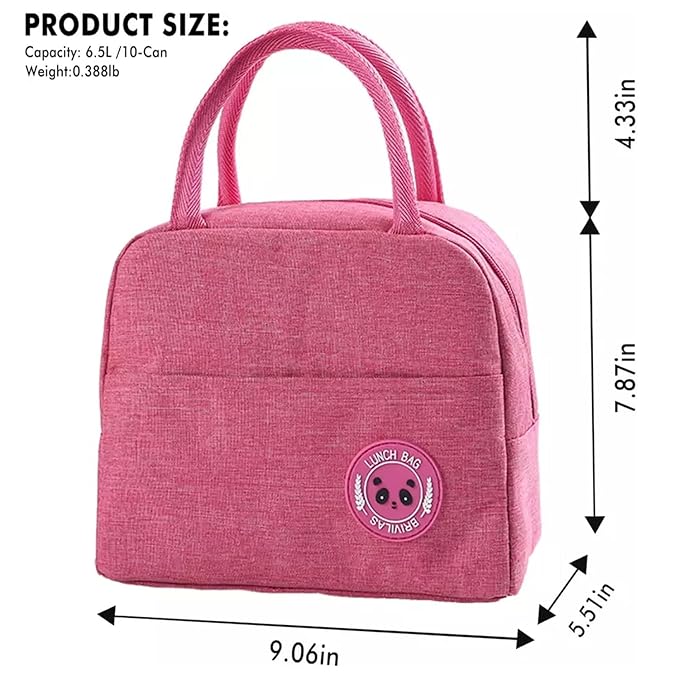 Lunch Box Bag, Lunch Bag with Insulated Material for Women, Man, Office, School, College, Beach, Picnic, Fishing, Hiking Travel, Cooler Tote Bag (5 Color options)