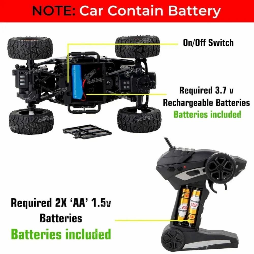 Remote Controlled Car for Kids (Rock Crawler) (Monster Truck)