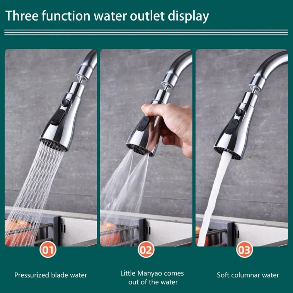 Pull Down Sink Sprayer Attachment (3 Modes) (Kitchen Faucet) (Anti -Splash 360° Rotatable)