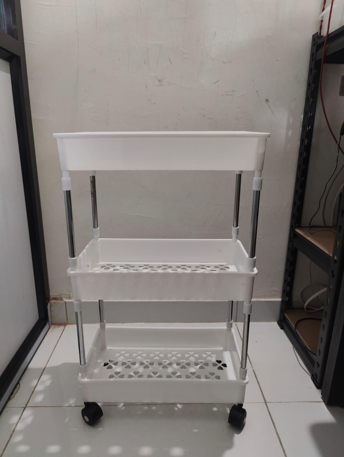 Storage Organizer Slim Rack Shelf (With Wheels)