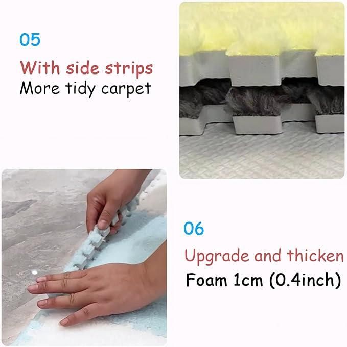 Interlocking Mat (Carpet Tiles) (Soft and Cozy) (6pc)