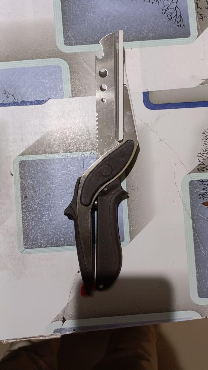 Smart Cutter - 2 in 1 Kitchen Knife (Cleaver Cutters) (with Locking Hinge) (Stainless Steel Blade)
