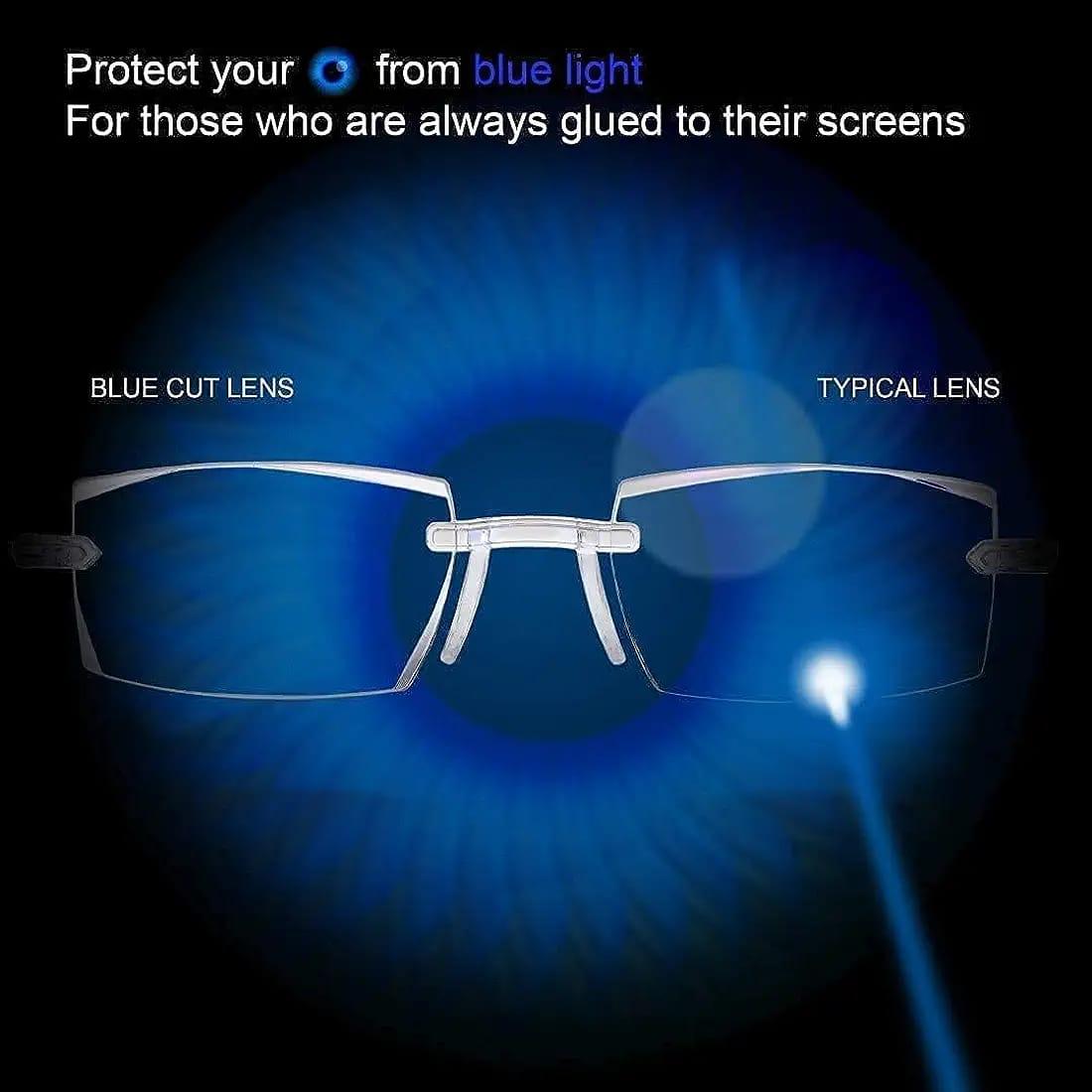 Semi-Rimless Progressive Multifocus Unisex Reading Glasses