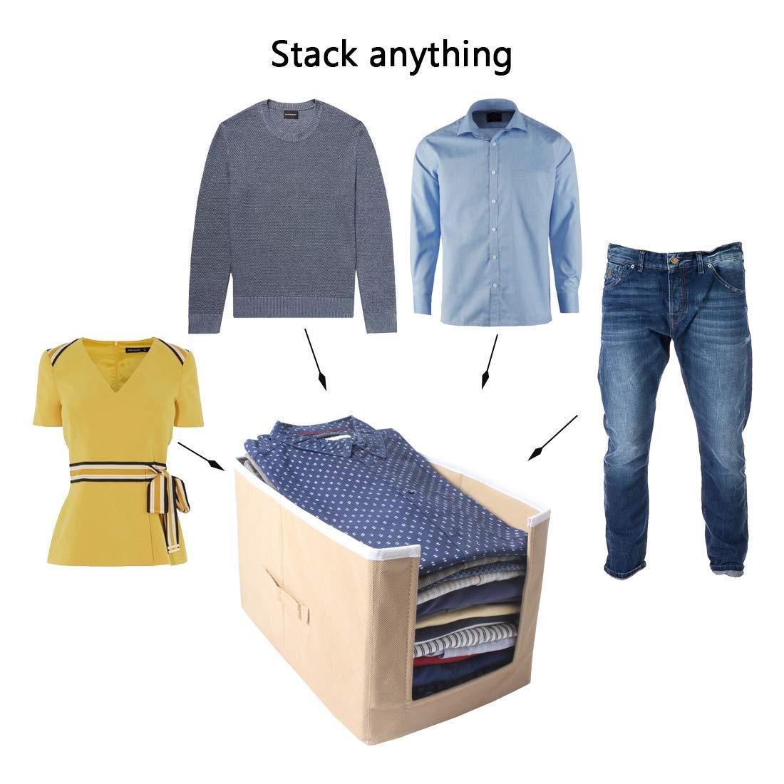 Foldable Shirts and Clothing Organizer Stackers (Closet Organizer)(Pack of 6)
