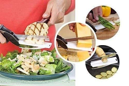 Smart Cutter - 2 in 1 Kitchen Knife (Cleaver Cutters) (with Locking Hinge) (Stainless Steel Blade)