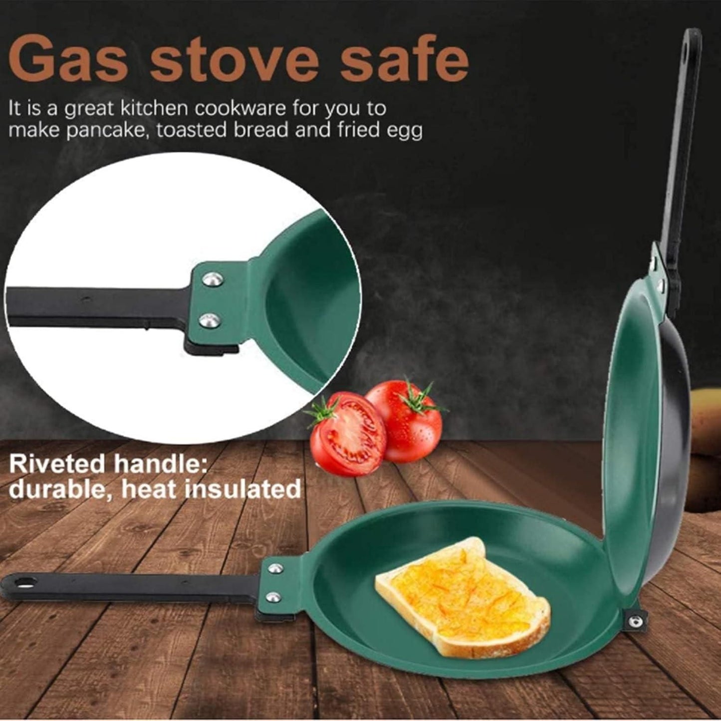 Multipurpose Nonstick Flip Frying Pan (Double-Sided)