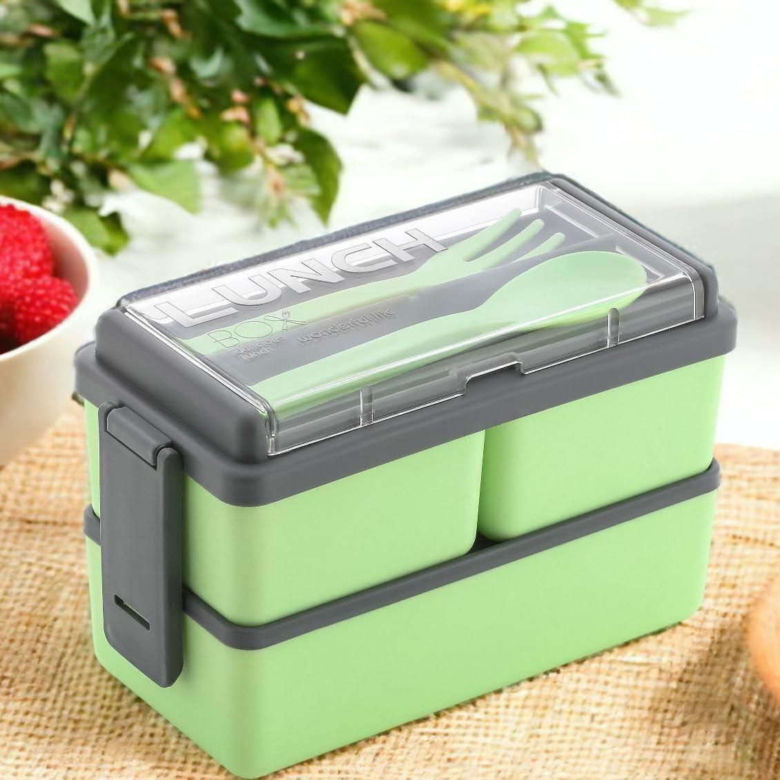2-Layered Lunch Box (With 3 Compartment)