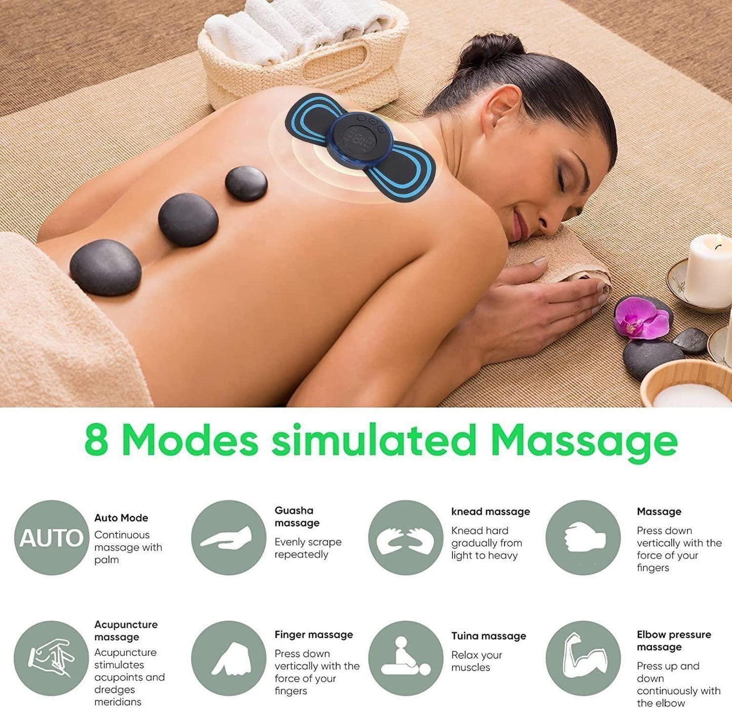 Pain Relief Mini Body Massager (Rechargeable) (Electric Massager) (for Men and Women)