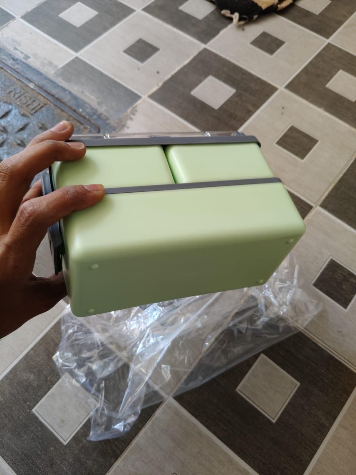 2-Layered Lunch Box (With 3 Compartment)