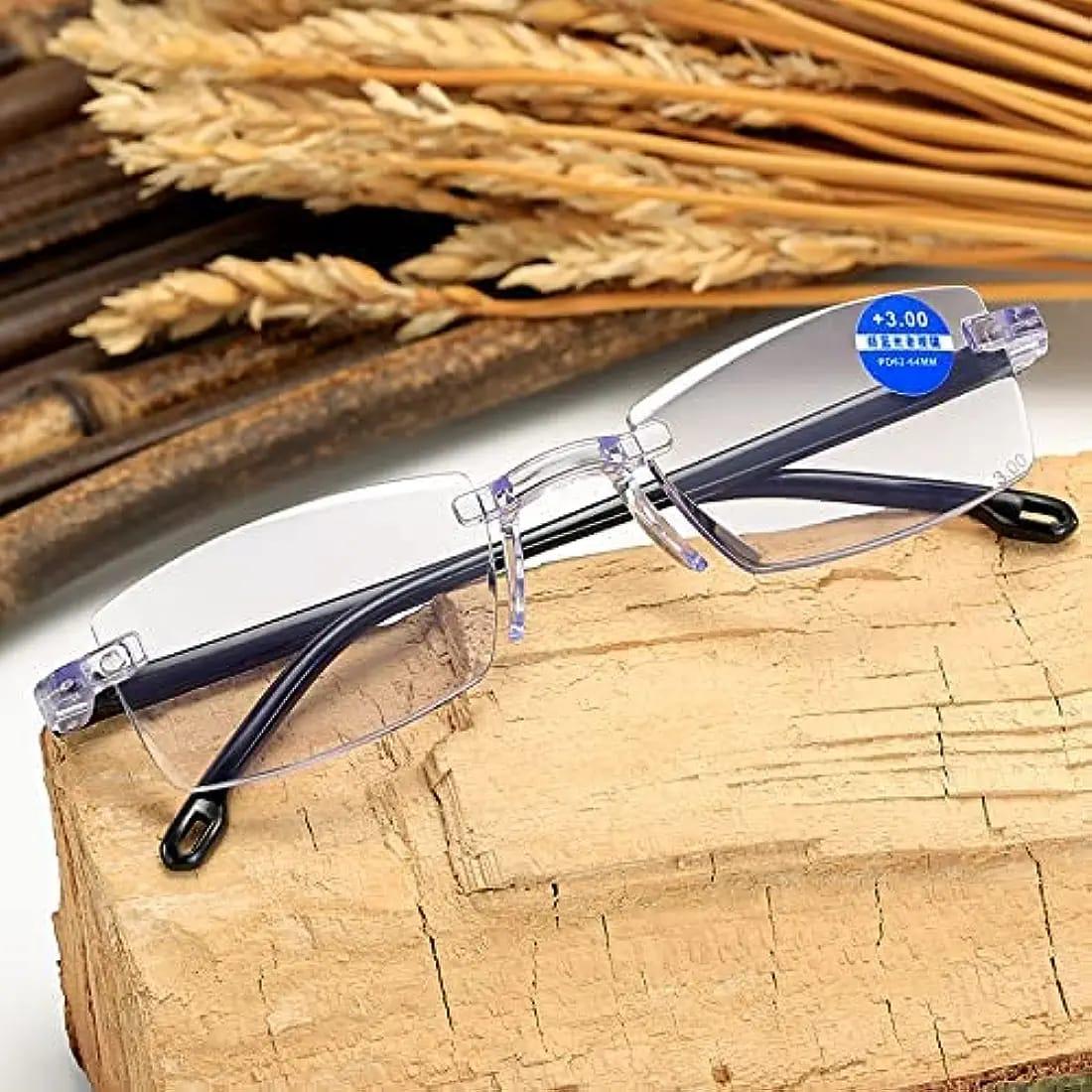 Semi-Rimless Progressive Multifocus Unisex Reading Glasses