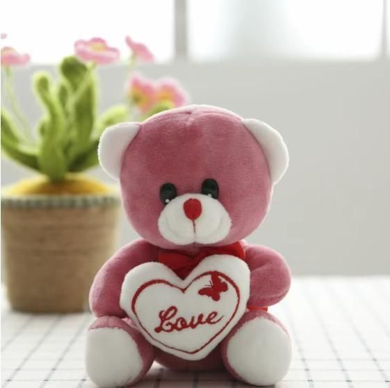 Soft And Cute Teddy Bear (With Love Quote)