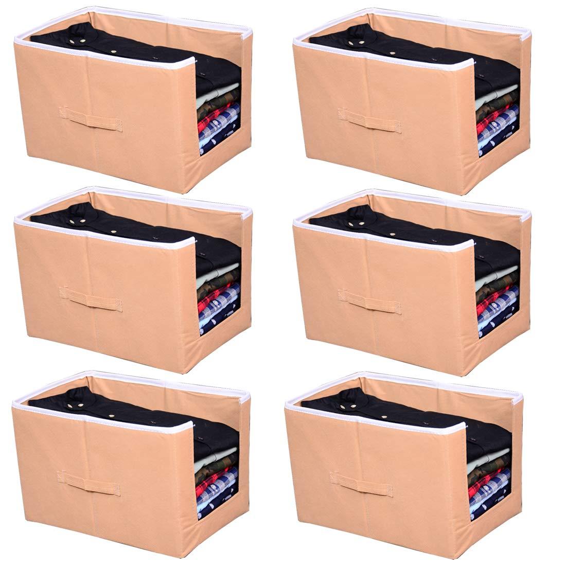 Foldable Shirts and Clothing Organizer Stackers (Closet Organizer)(Pack of 6)