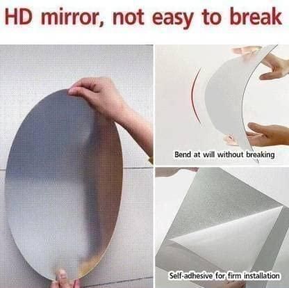 HD Mirror - Oval Shape & Square Shape Combo (Pack of 2)