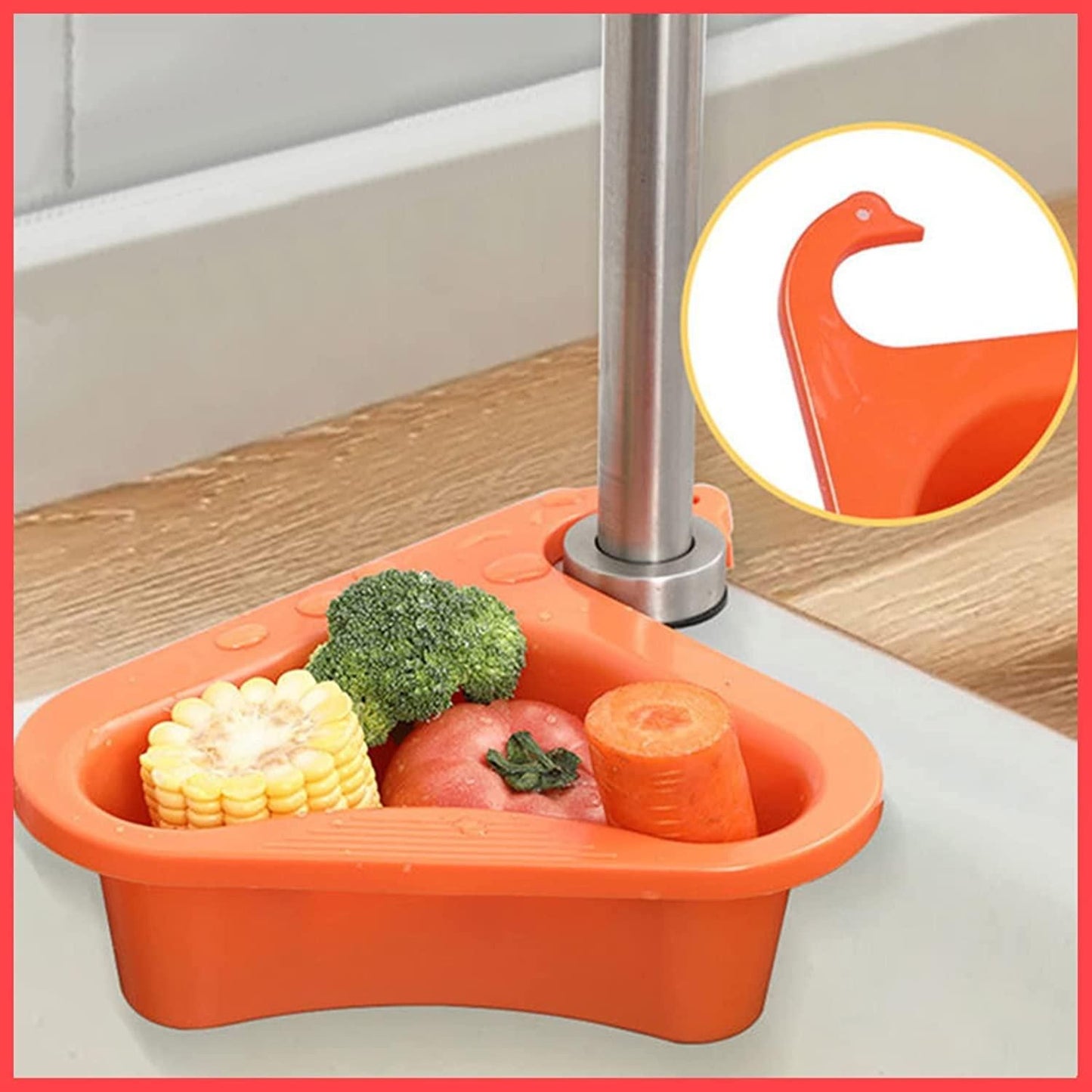 Kitchen Sink Organizer Corner Tray Strainer (Multipurpose)(Pack of 2)