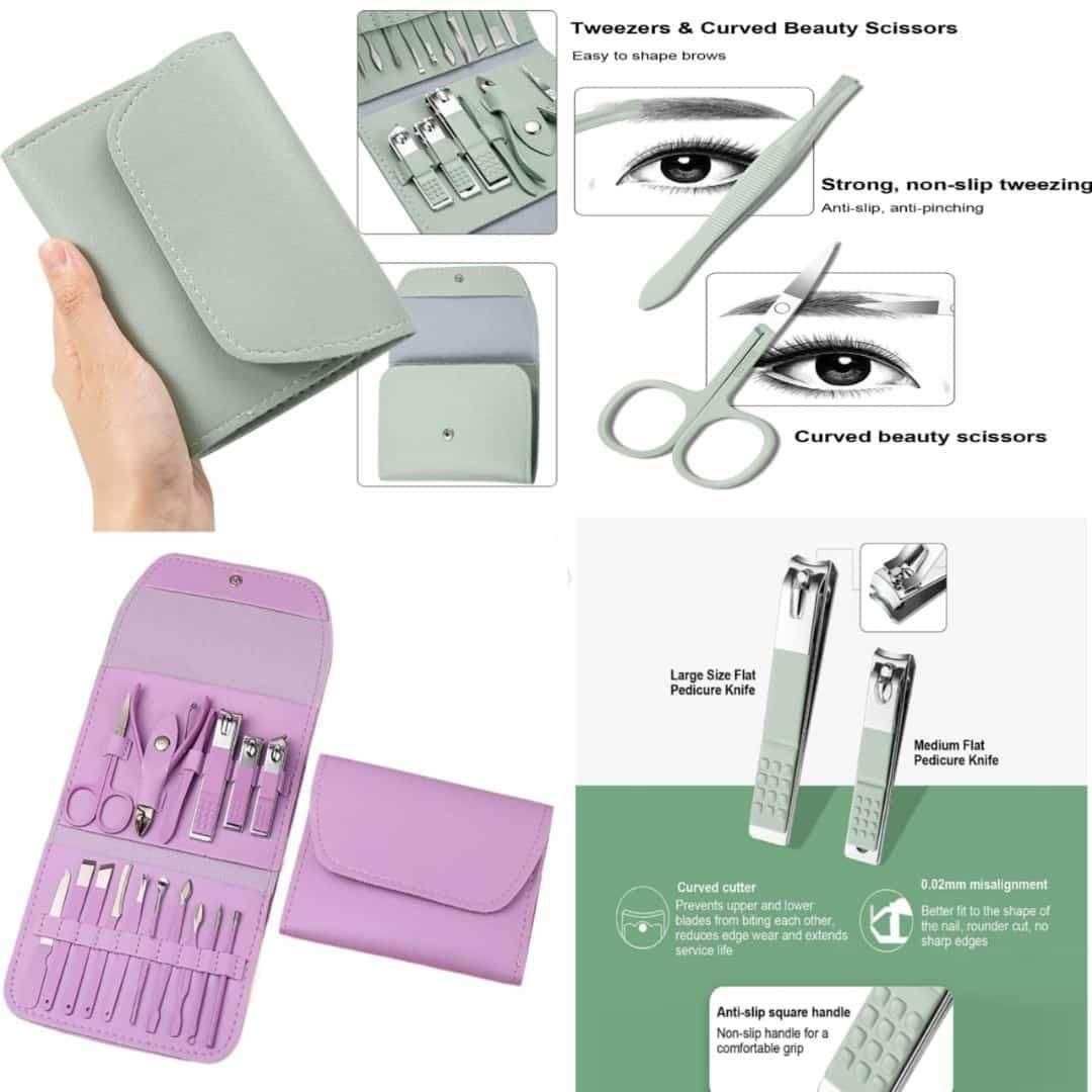Grooming Kit For Women (Manicure/Pedicure Set) (Portable)