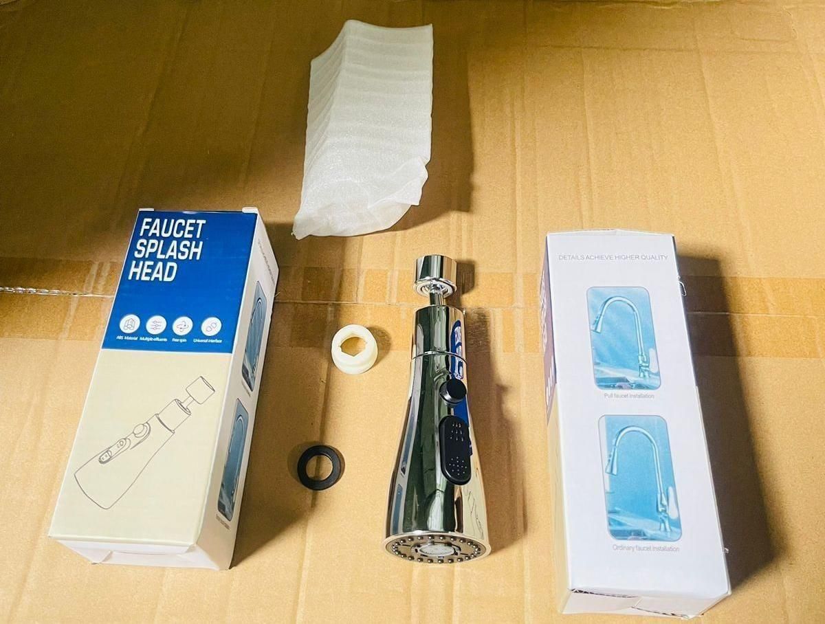 Pull Down Sink Sprayer Attachment (3 Modes) (Kitchen Faucet) (Anti -Splash 360° Rotatable)