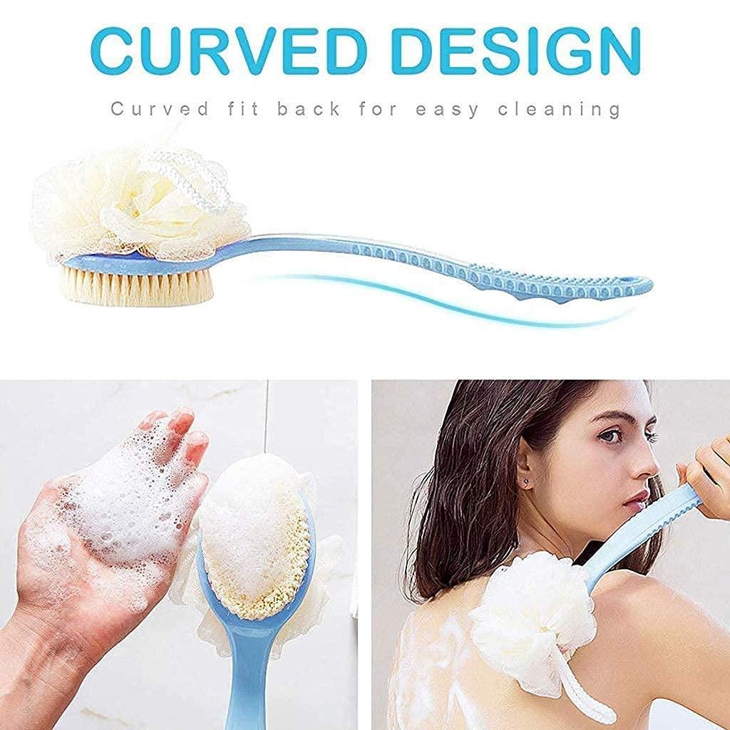 Double Sided Bath Brush Scrubber for bathing (2 IN 1 loofah)