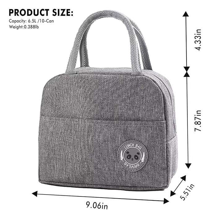 Lunch Box Bag, Lunch Bag with Insulated Material for Women, Man, Office, School, College, Beach, Picnic, Fishing, Hiking Travel, Cooler Tote Bag (5 Color options)