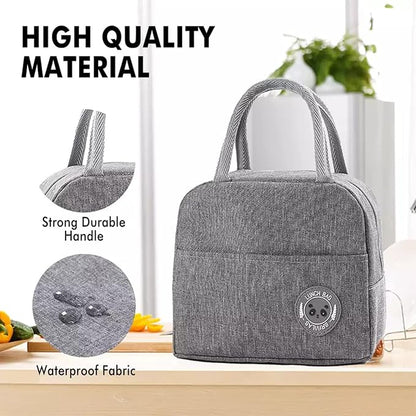 Lunch Box Bag, Lunch Bag with Insulated Material for Women, Man, Office, School, College, Beach, Picnic, Fishing, Hiking Travel, Cooler Tote Bag (5 Color options)