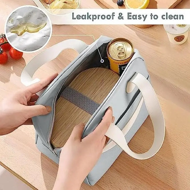 Insulated Lunch Bag for Men Women Large Tiffin Carry Bag Smiley Design Lunch Box Organizer for Office, School, College, Picnic, Outdoor.