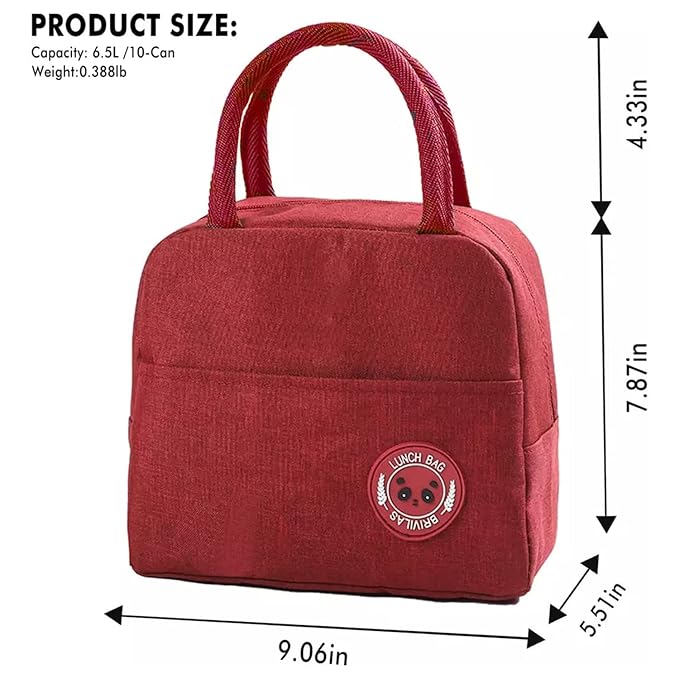 Lunch Box Bag, Lunch Bag with Insulated Material for Women, Man, Office, School, College, Beach, Picnic, Fishing, Hiking Travel, Cooler Tote Bag (5 Color options)