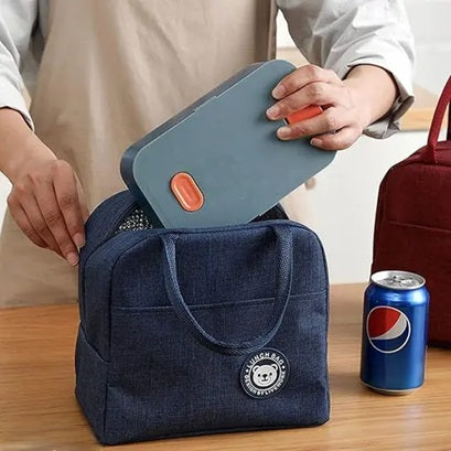 Lunch Box Bag, Lunch Bag with Insulated Material for Women, Man, Office, School, College, Beach, Picnic, Fishing, Hiking Travel, Cooler Tote Bag (5 Color options)