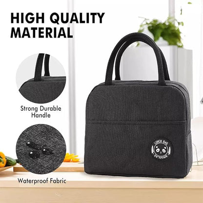Lunch Box Bag, Lunch Bag with Insulated Material for Women, Man, Office, School, College, Beach, Picnic, Fishing, Hiking Travel, Cooler Tote Bag (5 Color options)