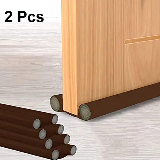 Door Gap Sealer (Door Protector) (Mounted Door Stopper) (Sound-Proof) (Waterproof) (Brown) (Pack Of 2)