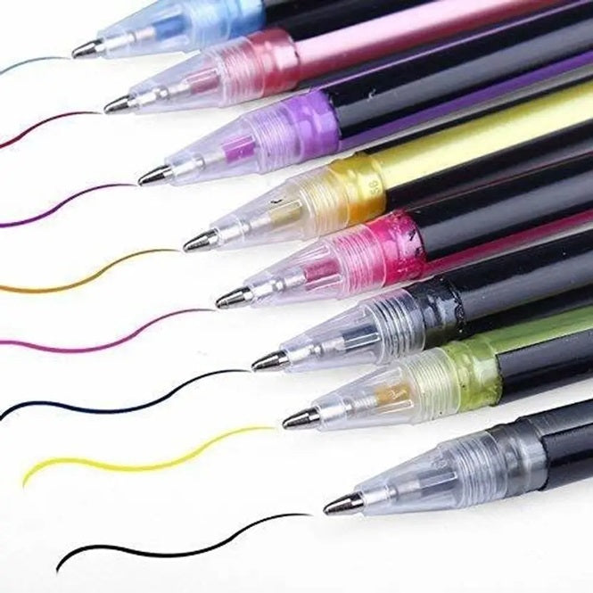 Neon Color Gel Pen (Set of 12 Pcs)