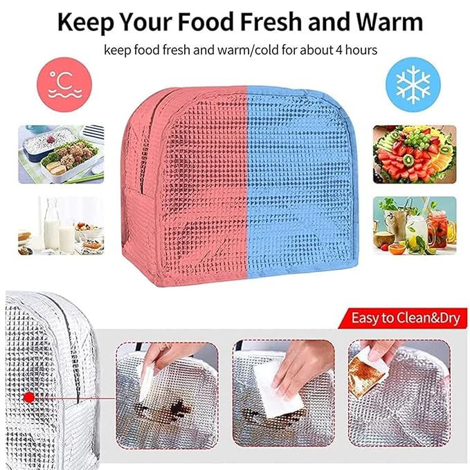 Lunch Box Bag, Lunch Bag with Insulated Material for Women, Man, Office, School, College, Beach, Picnic, Fishing, Hiking Travel, Cooler Tote Bag (5 Color options)
