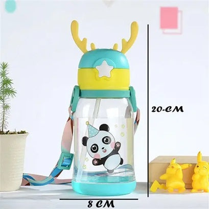 Ear Sipper School Water Bottle for Kids – cartoon animal design water bottle for kids Capacity – (420ML, 4 variants)