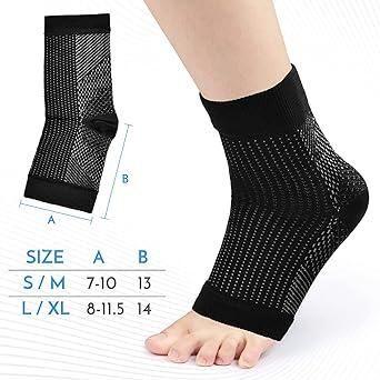 Yoga Sport Protect Socks (Swelling Arch Heel Socks) (Pack of 2 Pair)