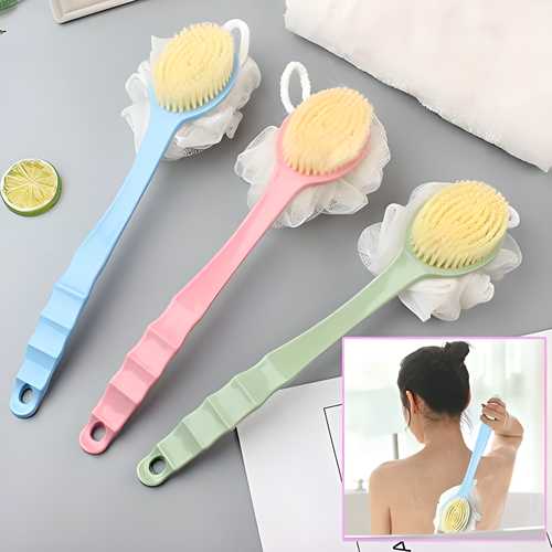Double Sided Bath Brush Scrubber for bathing (2 IN 1 loofah)