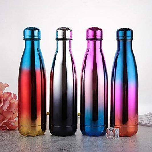 Water Bottle, Multicolour Flask, Stainless Steel Double Wall Vacuum Insulated Water Bottle, Multicolor Tumbler, Insulated Water Bottle, Leak Proof Bottle (Multicolor)