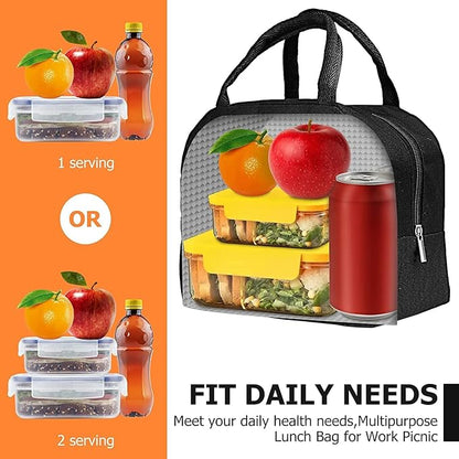 Lunch Box Bag, Lunch Bag with Insulated Material for Women, Man, Office, School, College, Beach, Picnic, Fishing, Hiking Travel, Cooler Tote Bag (5 Color options)