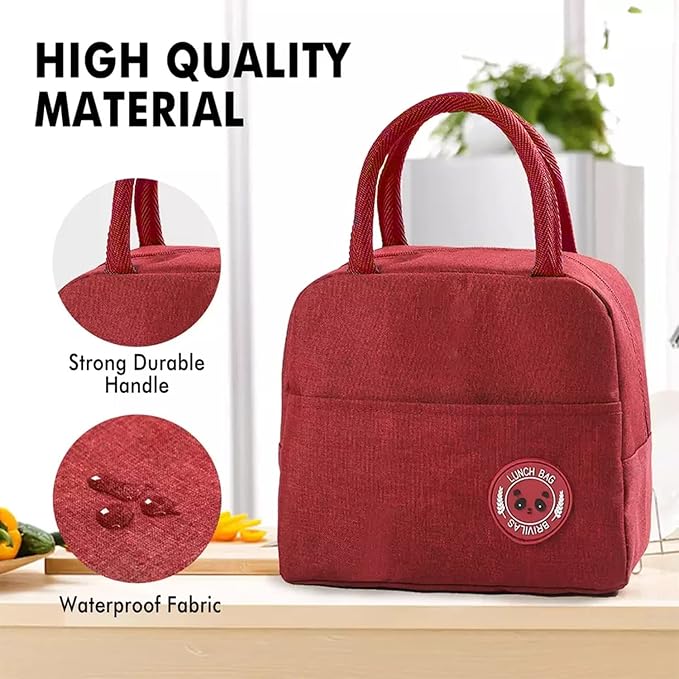 Lunch Box Bag, Lunch Bag with Insulated Material for Women, Man, Office, School, College, Beach, Picnic, Fishing, Hiking Travel, Cooler Tote Bag (5 Color options)