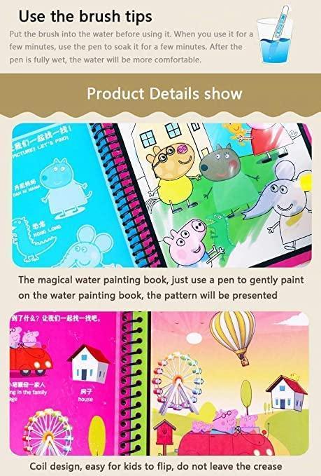 Magic Water Painting Book for Kids (2-5 years) (Reusable)