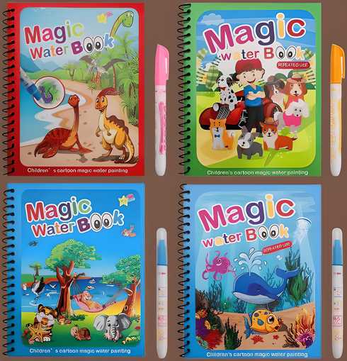 Magic Water Painting Book for Kids (2-5 years) (Reusable)