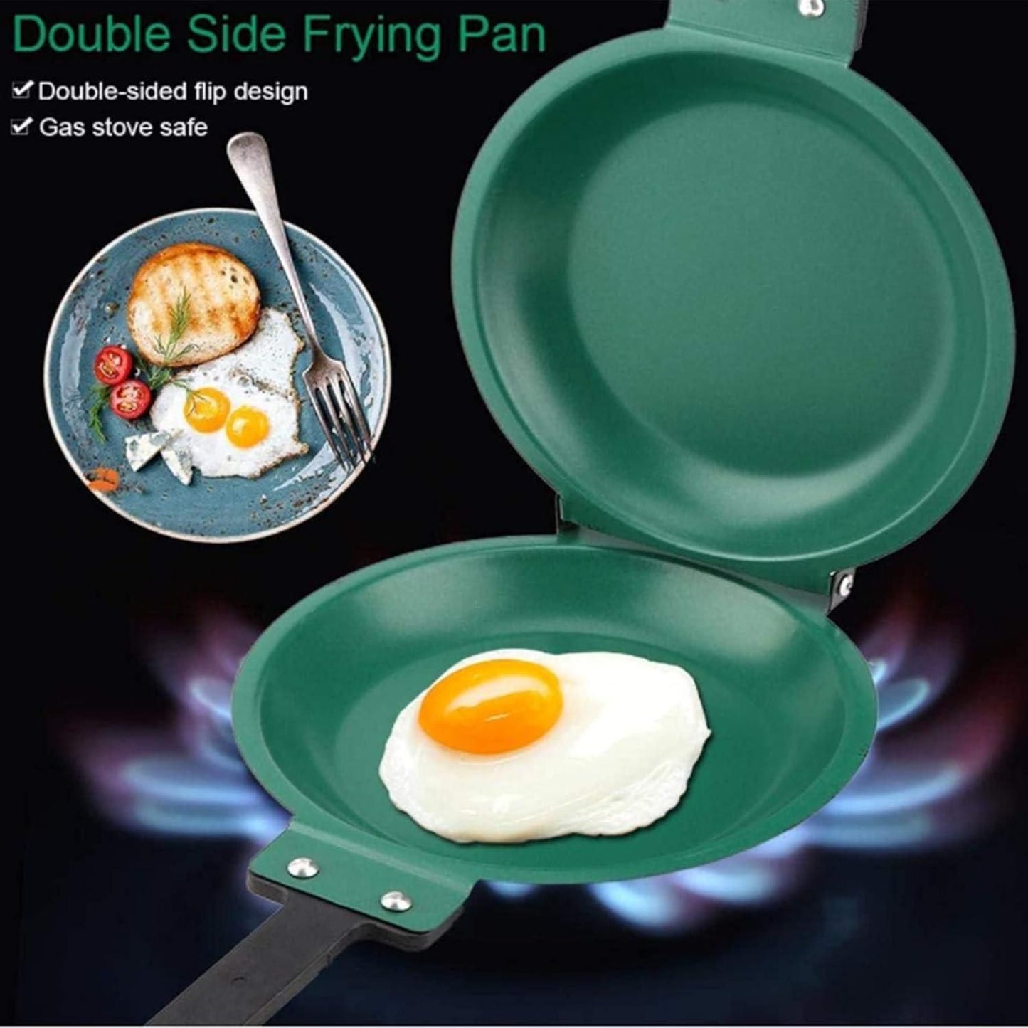 Multipurpose Nonstick Flip Frying Pan (Double-Sided)