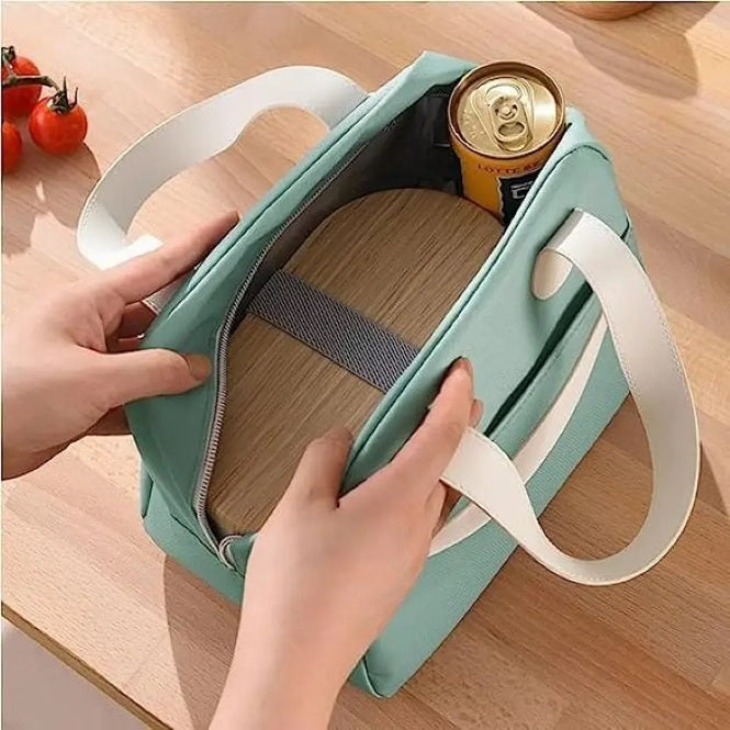 Insulated Lunch Bag for Men Women Large Tiffin Carry Bag Smiley Design Lunch Box Organizer for Office, School, College, Picnic, Outdoor.