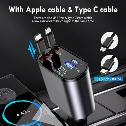 Retractable Super Fast Car Charger