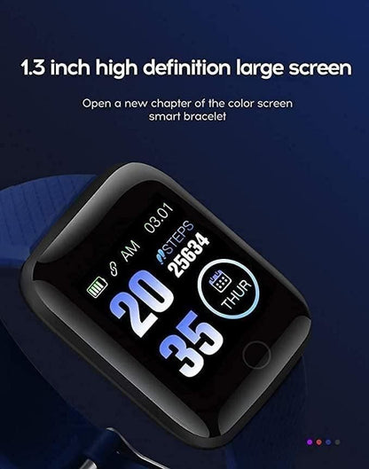Smart Bracelet Fitness Tracker Smartwatch (Heart Rate Blood Pressure Pedometer) (Sleep Monitor)