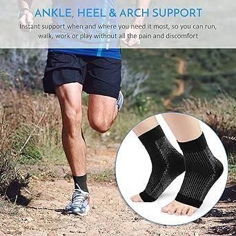 Yoga Sport Protect Socks (Swelling Arch Heel Socks) (Pack of 2 Pair)
