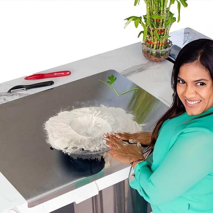 Stainless Steel Chopping Board (Rust Proof) (Round Edge)