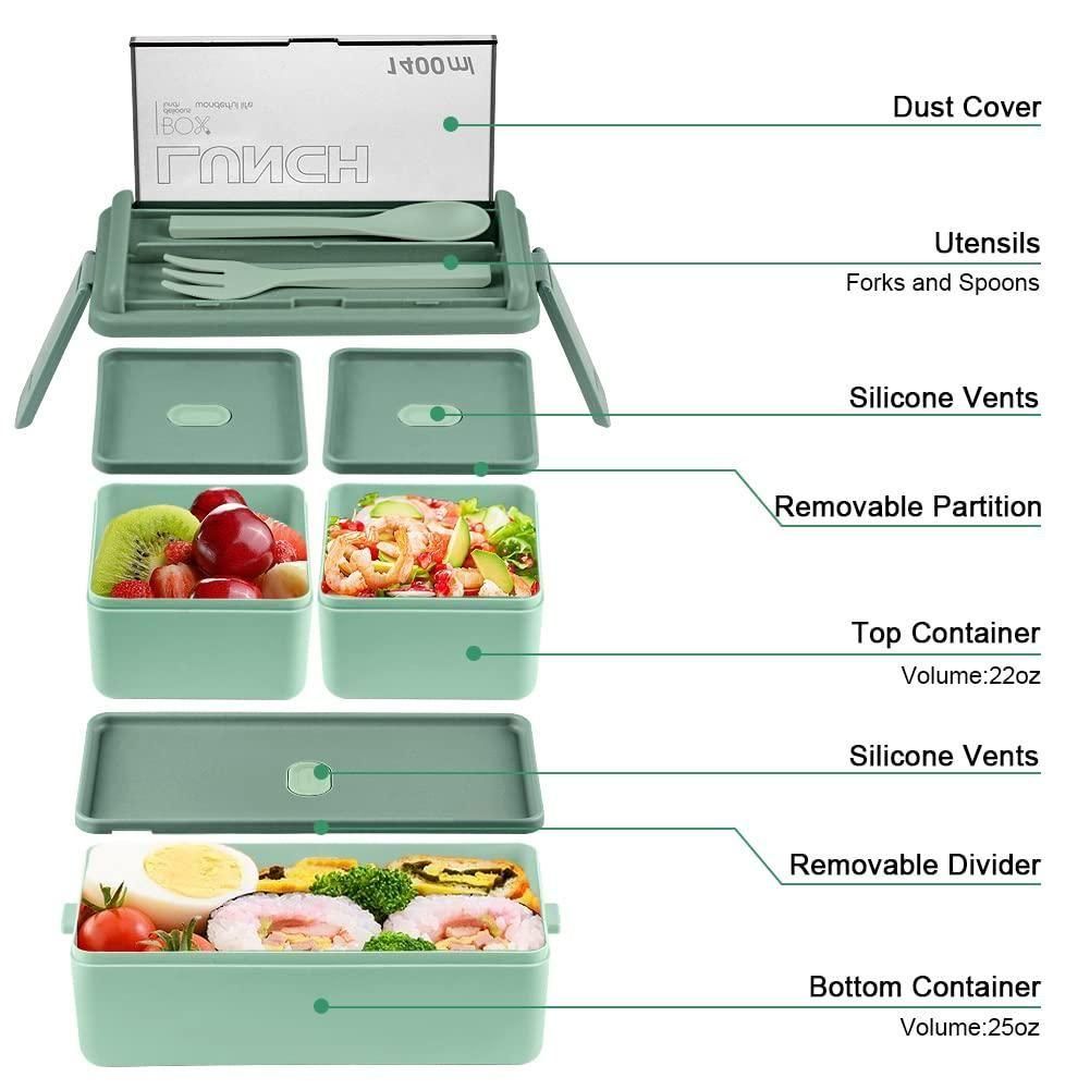 2-Layered Lunch Box (With 3 Compartment)