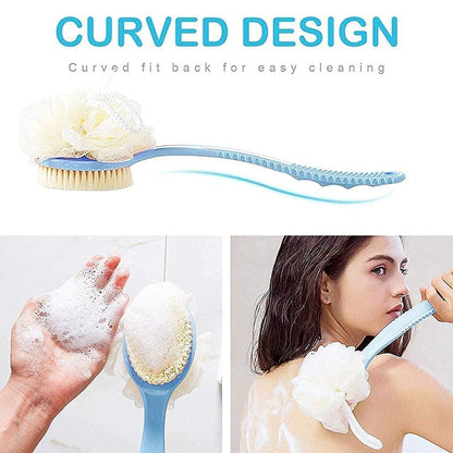Double Sided Bath Brush Scrubber for bathing (2 IN 1 loofah)