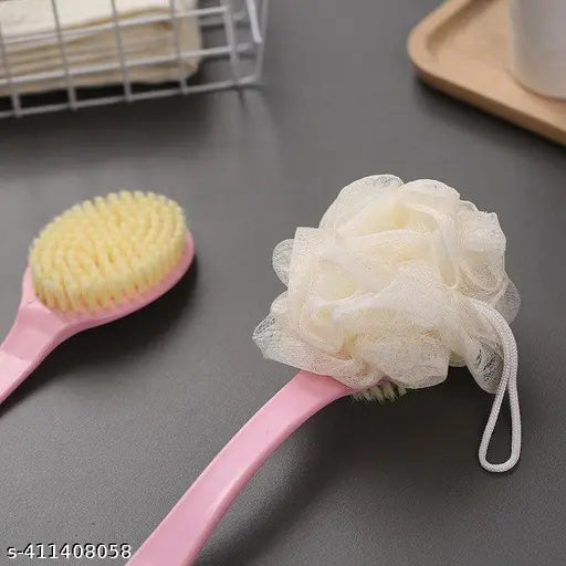 Double Sided Bath Brush Scrubber for bathing (2 IN 1 loofah)