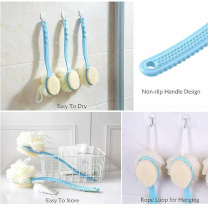 Double Sided Bath Brush Scrubber for bathing (2 IN 1 loofah)